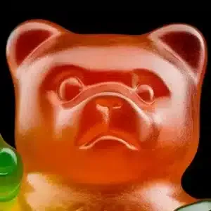Thc gummy bear says no thumbs down e1681752455603 by thcgummies. Com.