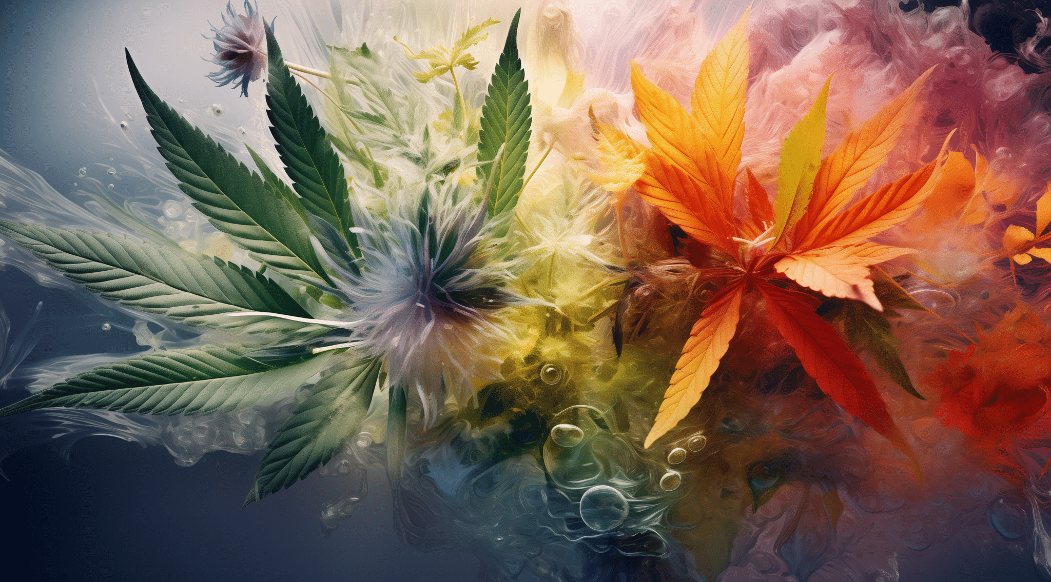 The entourage effect a collage of cannabis compounds